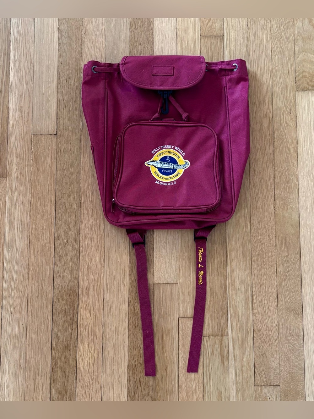Rare Vintage Walt Disney World Monorail 25 Years Cast Member Backpack Bag 1996